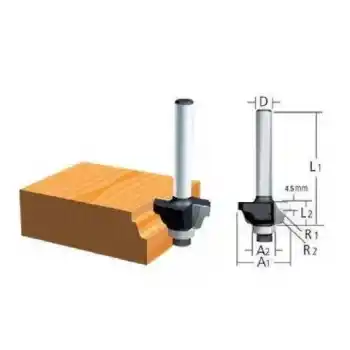 Makita D-09581 Rulmanlı Kordon Bıçağı (Çift Kavisli) Freze Ucu