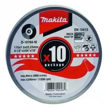 Makita D-18764-10 Düz Flex İnox Kesme Taşı 115x1.2mm