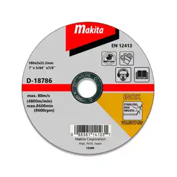 Makita D-18786 Düz Flex İnox Kesme Taşı 180x2mm