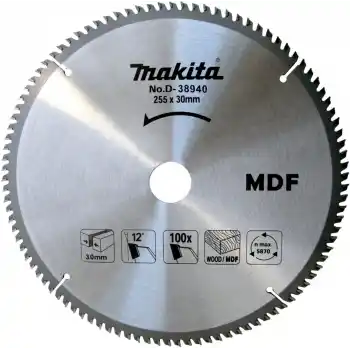 Makita D-38940 Tct Elmas Daire Testere Ahşap-Mdf 255x30mm 100 Diş