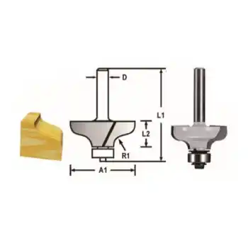 Makita D-48789 Rulmanlı Kenar Yuvarlama Freze Bıçağı (Çift Bıçak)