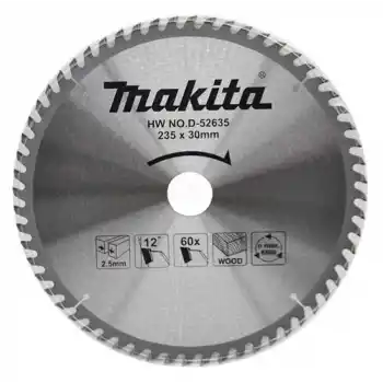 Makita D-52635 Ahşap için Daire Testere 235x30mm 60 Diş