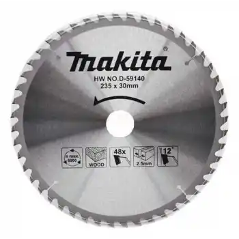Makita D-59140 Ahşap için Daire Testere 235x30mm 48 Diş
