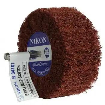 Nikon N34161 80 Kumlu 80x40x6mm Ölçülü Saplı Mop Zımpara