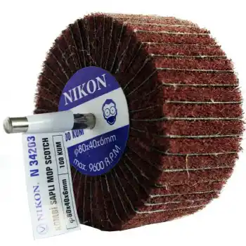 Nikon N34203 80x40x6mm 100 Kum Non Woven Saplı Kombi Mop Zımpara