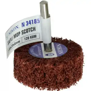Nikon NIK34185 50x20x6mm 120 Kum Non Woven Saplı Mop Zımpara