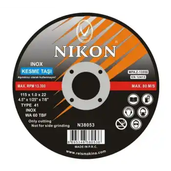 Nikon NIK38053 115x1x22mm Düz İnox Kesme Taşı