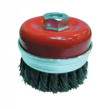 Partner PT02042 125mm Gri Burma Telli M14 Vidalı Çanak Fırça