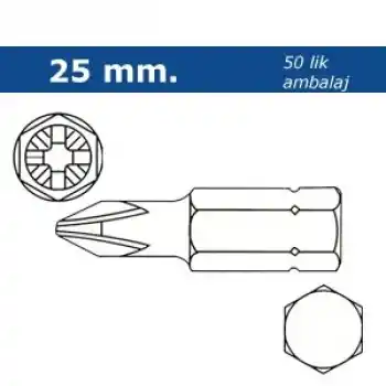 Proscr SCR03055 PH2 25mm Yıldız Bits Ucu