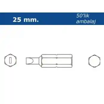 Proscr SCR03107 SL5 25mm Düz Bits Ucu