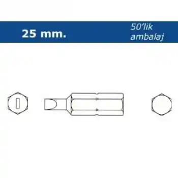 Proscr SCR03113 SL7 25mm Düz Bits Ucu