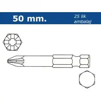 Proscr SCR03167 PZ3 50mm Pozi Bits Ucu