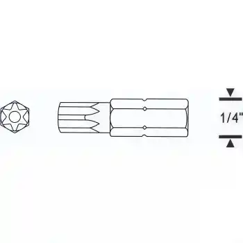 Proscr SCR03205 T9 25mm Delikli Torx Bits Ucu