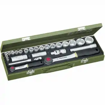 Proxxon 23020 ¼ ve ½ Cırcır Kollu 27 Parçalı Lokma Takımı