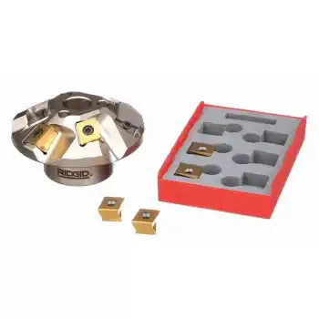 Ridgid 48858 B-500 için 30° Kaynak Ağzı Açma Kafası 6 Bıçak 1 Gres Yağı ve 8 Vida Seti