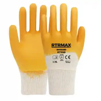 Rtrmax RH19881 Nitril Kaplı Pamuk Eldiven No:9