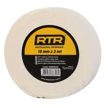 Rtrmax RND2402 2mx24mm Çift Taraflı Köpük Bant, 18 Adet