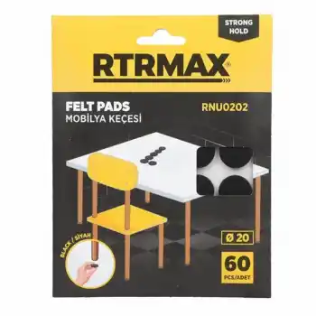 Rtrmax RNU0202 20mm Siyah Mobilya Altı Keçesi