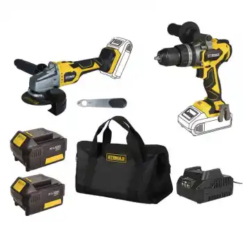 Rtrmax SET055 Akülü Darbeli Matkap+Avuç Taşlama Seti