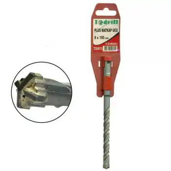 Todrill TD50583 10x210mm Sds-Plus 4 Elmaslı Matkap Ucu