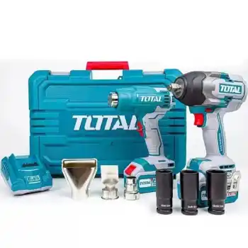 Total TOSLI240489E Akülü Somun Sıkma Sıcak Hava Tabancası Seti 4 Ah 20V