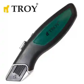 Troy 21606 Profesyonel Trapez Maket Bıçağı, 2 Yedek Bıçaklı