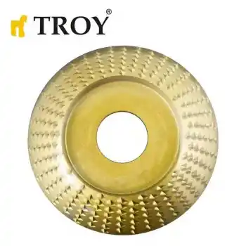 Troy 25077 Avuç Taşlama için Ahşap Aşındırıcı Törpü Diski, Yarı Küre 125mm