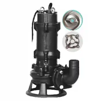 Water Sound CWQ100-15-7.5 10HP Trifaze Yüksek Debili Öğütücülü Tip Döküm Gövdeli Drenaj Pompası
