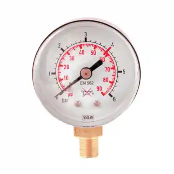 Yıldız 51006-50 4 Bar Kadran sonu 6 Bar Basınç Göstergesi