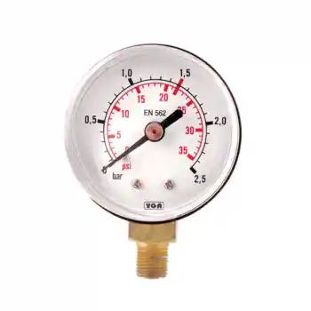 Yıldız 51102-50 1,5 Bar Kadran sonu 2.5 Bar Basınç Göstergesi