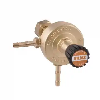 Yıldız 5122 Manometresiz-Çift Çıkışlı W 21.80 x 1/14 Sol Propan Basınç Düşürücü