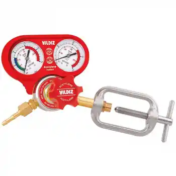 Yıldız 5412S 0-1,5 Bar Kelepçeli Asetilen Basınç Düşürücü
