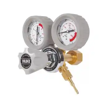 Yıldız 5750S Manometreli 21 L/min W 21.80 x 1/14 CO2 Karbondioksit Basınç Düşürücü