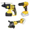 Rtrmax Slion 3Lü Akülü Darbeli Matkap, Kırıcı Delici, Avuç Taşlama Seti