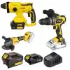 Rtrmax Xlion 3lü Akülü Darbeli Matkap,Kırıcı Delici, Avuç Taşlama Seti