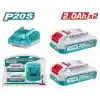 Total TFBCPK2212E P20S 2x2.0Ah Akü ve Şarj Cihazı Seti