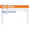 Wadfow WSR4350 Açılı Kare Gönye Cetvel 500x250mm