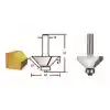 Makita D-48701 Rulmanlı Konik Kenar Alma Freze Bıçağı (Çift Bıçak)