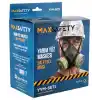 MaxSafety YYM-SET1 Çift Filtreli Hazır Set Yarım Yüz Solunum Maskesi