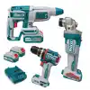 Total TOSLI241198E Akülü Kırıcı Delici+Avuç Taşlama+Darbeli Matkap Seti