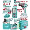 Total TOSLI250511E Akülü Matkap+Lazer Metre+Lazer Hizalama Seti