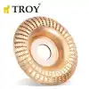 Troy 25074 Avuç Taşlama için Ahşap Aşındırıcı Törpü Diski, Toroidal 125mm
