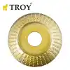 Troy 25077 Avuç Taşlama için Ahşap Aşındırıcı Törpü Diski, Yarı Küre 125mm