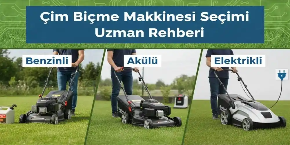 Benzinli, Akülü, Elektrikli Çim Biçme Makinesi Seçimi | Uzman Rehberi