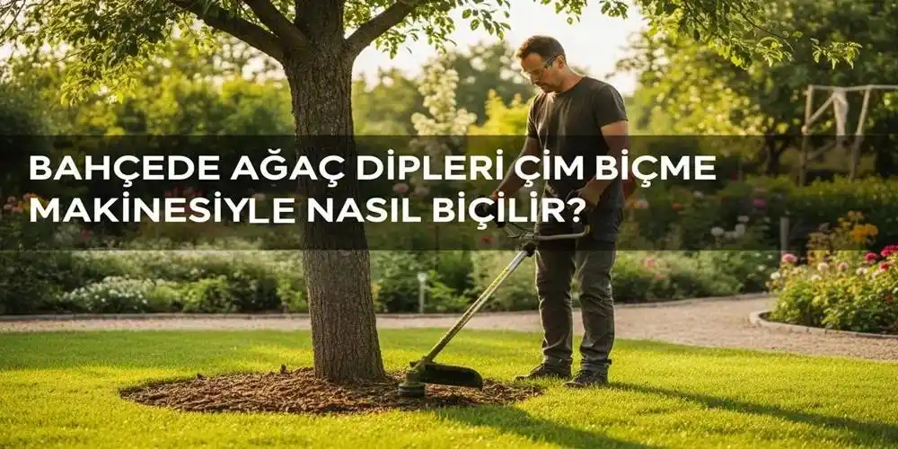 Bahçede Ağaç Dipleri Çim Makinesiyle Nasıl Biçilir? (Sıfır Hasar Rehberi)