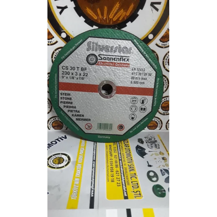 230 MM MERMER KESİCİ TAŞ 230X3X22 MM