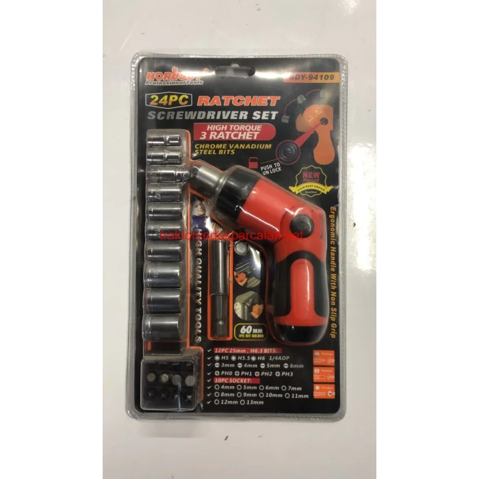 BITS UÇ VE LOKMA SETİ 24 PARÇA CIRCIRLI