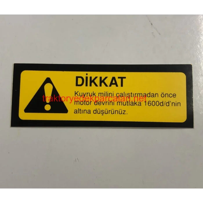 İPTO İKAZ ETİKETİ MF