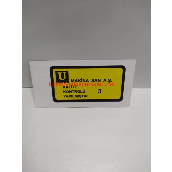 KALİTE KONTROL ETİKETİ E.M