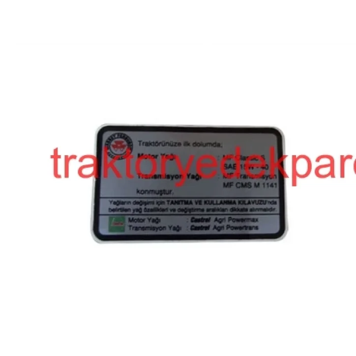 MF YAĞ TANITIM ETİKETİ